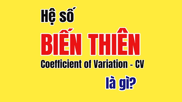 Cv là gì trong thống kê