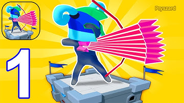 Archers Hole: Castle Battle - Gameplay Walkthrough Part 1 Tutorial Stick Archer Bastion Defense