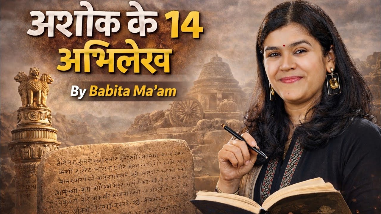 अशोक के 14 अभिलेख(Ancient History)याद करने की Tricks By Babita maam ♥️ 