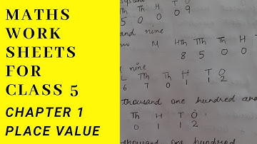 Worksheets for class 5 ll Class 5 Maths Worksheets