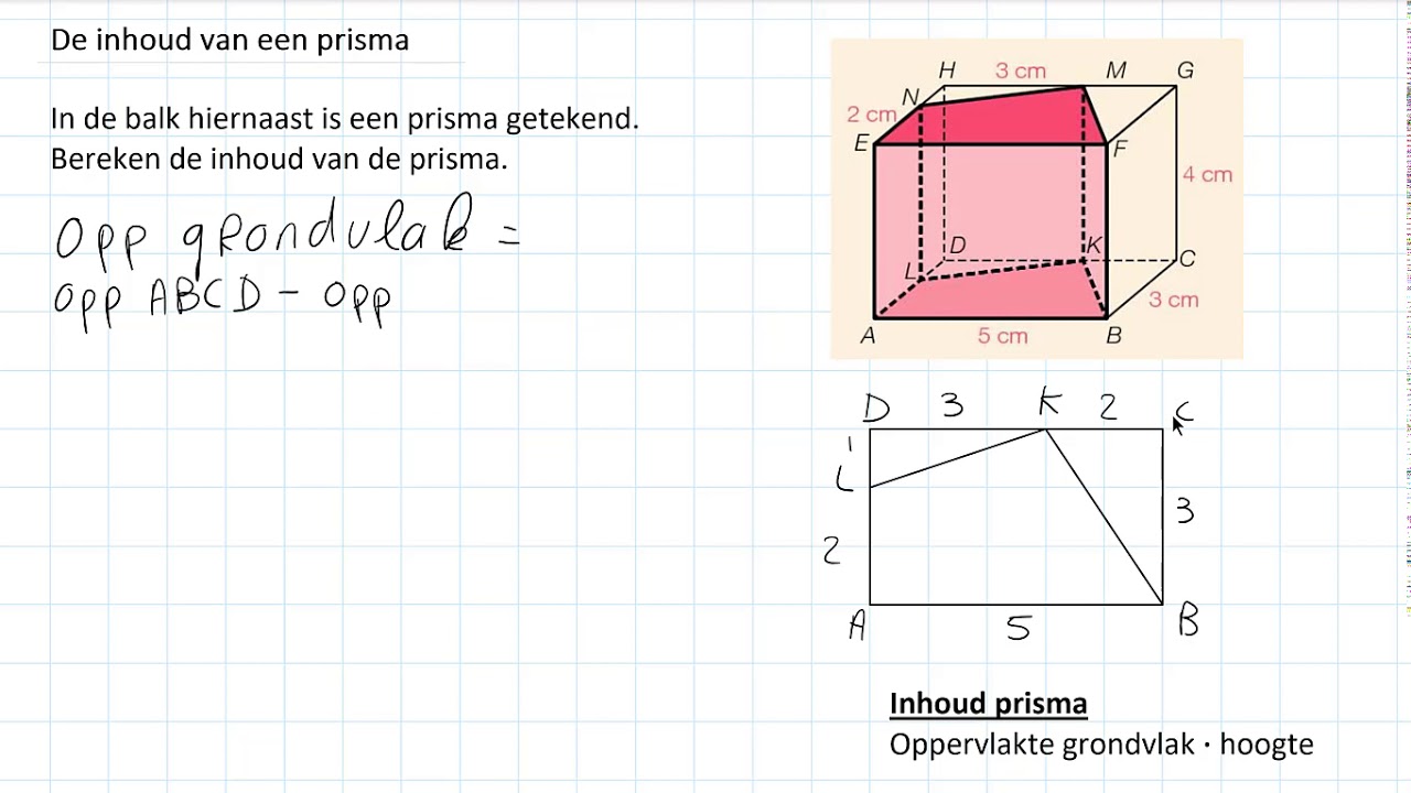 Inhoud De inhoud van een prisma (2 VWO) YouTube Inhoud De inhoud van een prisma (2 VWO) YouTube