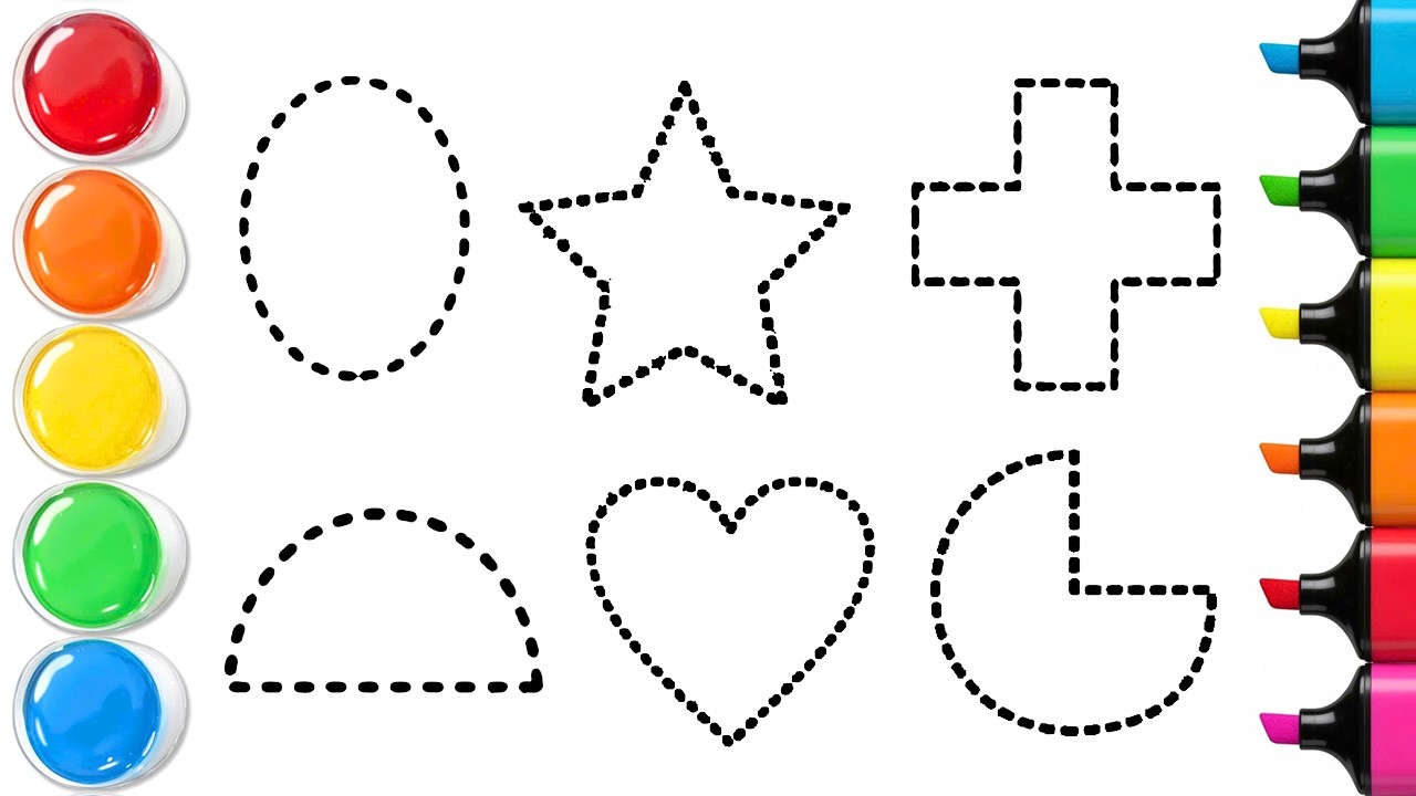 How To Draw Simple 2D Geometric Shapes | Easy Step By Step Tutorial ...