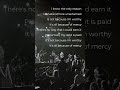 What's your favorite lyric in "All Because Of Mercy"?