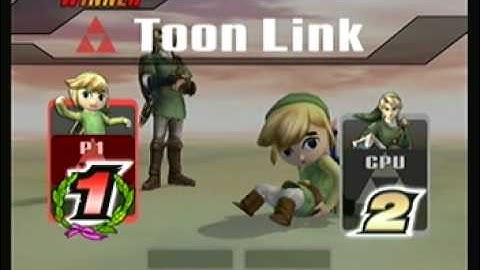 Super Smash Bros.Brawl Toon Link Vs Link Part 2