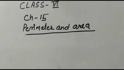 DAV nahan class Vl maths ch 15 perimeter and area part 3