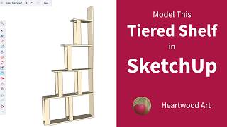 Open Tiered Shelf Model in SketchUp