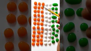 Tiranga ASMR Paint Drops 🇮🇳 | Satisfying Indian Flag Art | Relaxing Tricolor Video #shorts #art