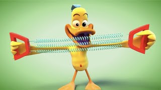 Paperotti in 'OPEN AIR GYMNASTICS' - The Silly Funny Duck - Animated Short