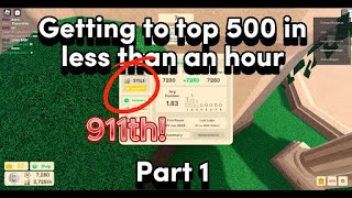 Getting to top 500th on a new account in less than an hour - part 1 | Roblox Obby Royale