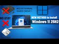 NEW METHOD to Install Windows 11 25H2 With NO USB! (Reusable Internal 'USB' Partition)