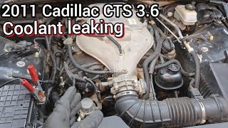 Cadillac CTS runs hot due to coolant leak