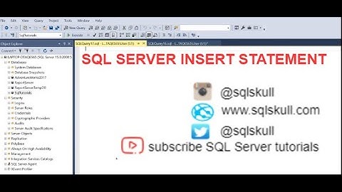Insert Statement in SQL Server