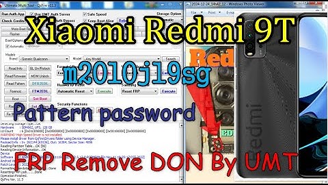 Xiaomi Redmi 9T m2010j19sg Password & frp remove done EDL MODE BY TEST POINT UMT
