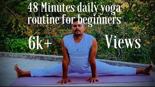 48 Minutes Daily Yoga Routine For Beginners | Anmol Singh screenshot 4