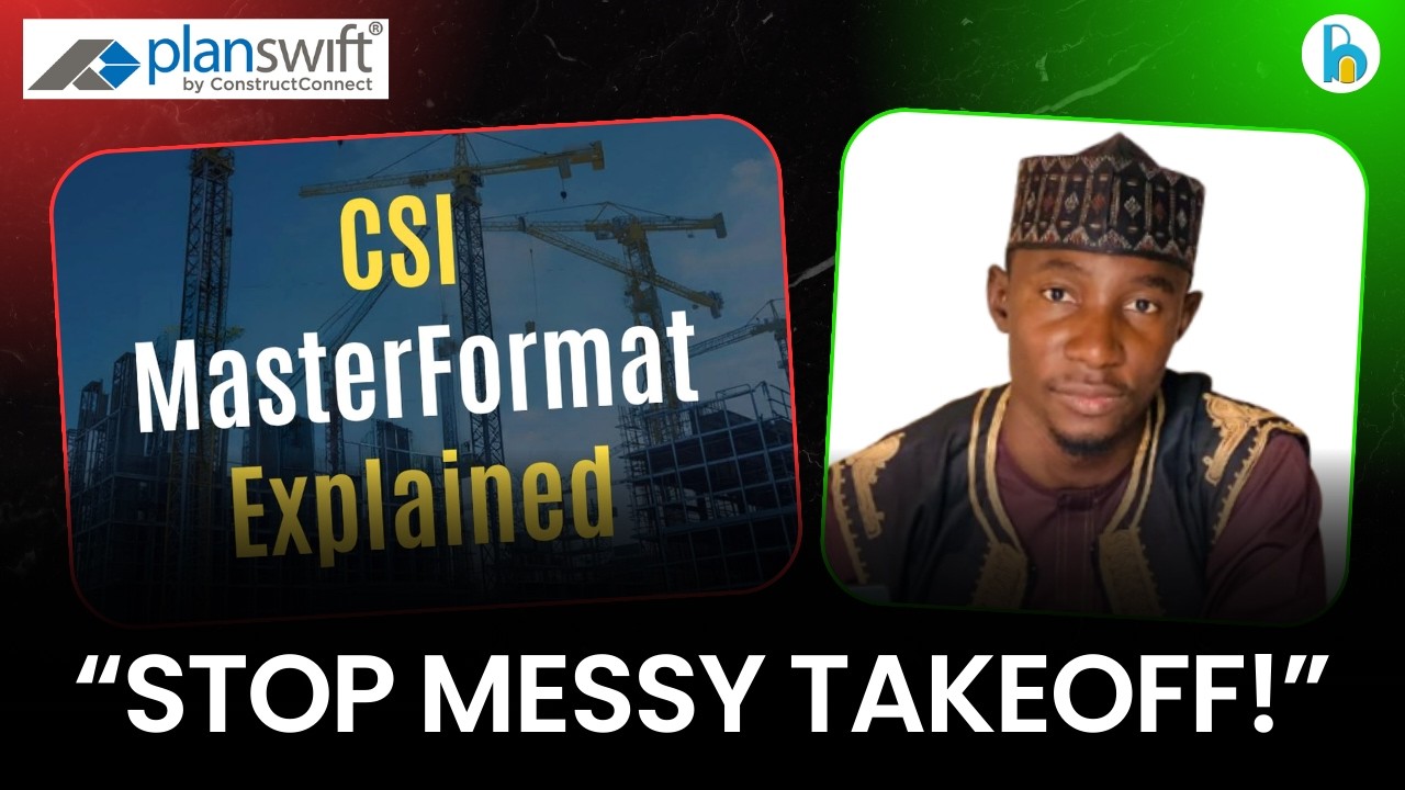 PlanSwift Tutorial | How to Use CSI MasterFormat Template for Accurate ...