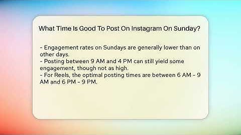 What Time Is Good To Post On Instagram On Sunday? - Everyday-Networking