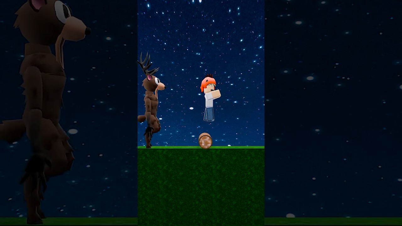 Deer Chasing Dino Kid GAME #roblox #99nightintheforest #game #shorts