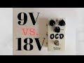 Fulltone OCD at Different Voltages