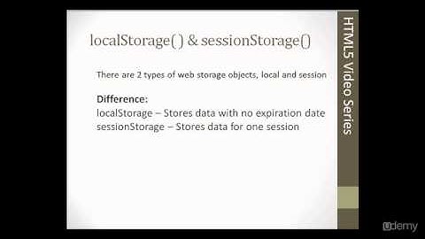 HTML5 Advance features - WEB STORAGE