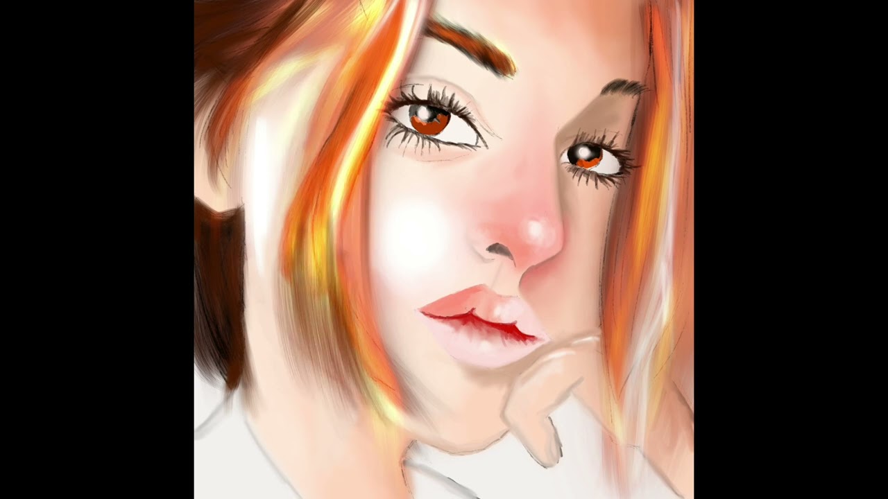Girl drawing painting Digital Art Procreate iPad pro