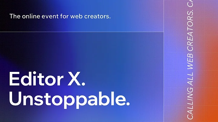 Editor X. Unstoppable. | Online event