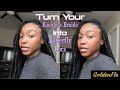 How To: Turn Your Knotless Braids Into ButterFly Locs !! | GOLDENFLO