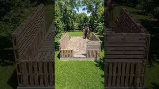 DIY Backyard Cabin  Transforming Scrap Pallets into a Dream Retreat #shortvideo