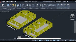 Como dibujar Columnas y pisos AutocaD 3D/crear columnas y pisos en AutocaD 3d