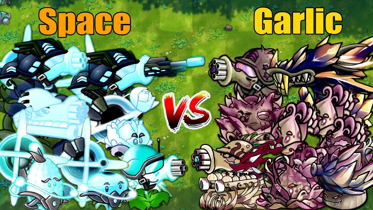 PVZ 1 Fusion 3.2 Challenge!! Team Space VS Team Garlic VS 300 Zombie Random - Who Will Win?