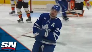 Auston Matthews Lights The Lamp Thrice To Notch Back-To-Back Hat Trick