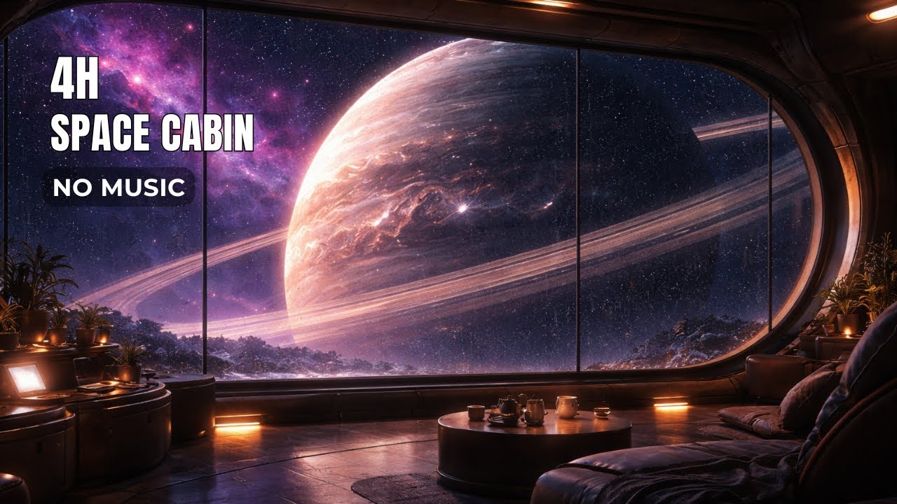 Cozy Spaceship Cabin Ambience - Deep Space Window View Sleep & Focus ...
