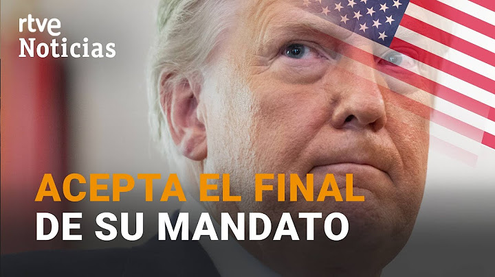 TRUMP admite el FIN de su mandato y promete "una TRANSICIÓN ORDENADA" | RTVE Noticias