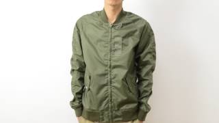 Revo. レヴォ ヘビー ナイロン MA-1 タイプ ジャケット メンズ ミリタリー アウター ボンバー ブルゾン スリム タイト 細身 ＭＡ１ アメカジ レボ TH-2066 mv164