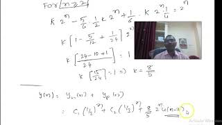 Solutions of difference equations