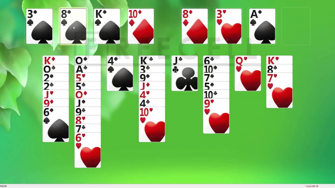 Solution to freecell game #26346 in HD - YouTube