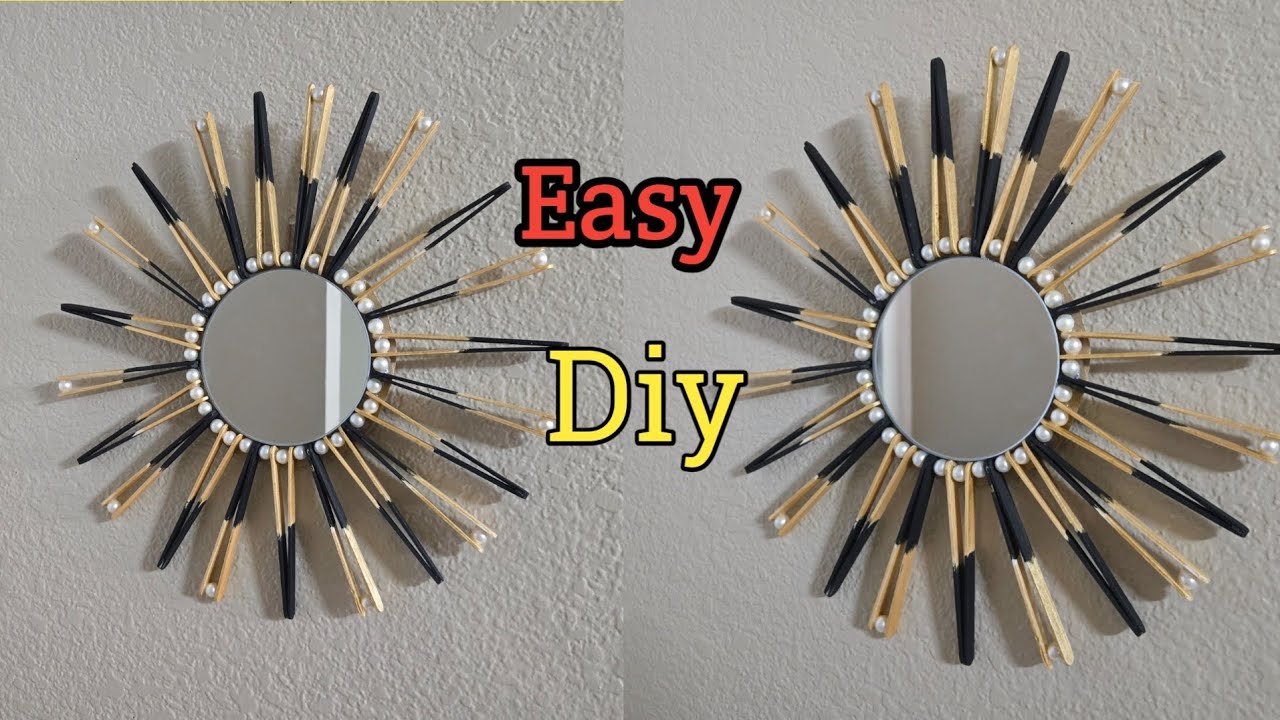 DIY Ice Cream Stick Wall Decor | Easy Popsicle Stick Craft for Room Decoration | 