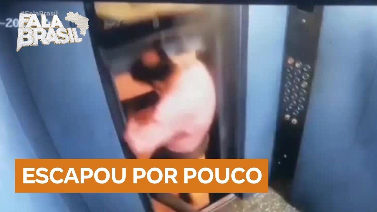 Homem escapa de acidente com elevador na Índia; veja vídeo