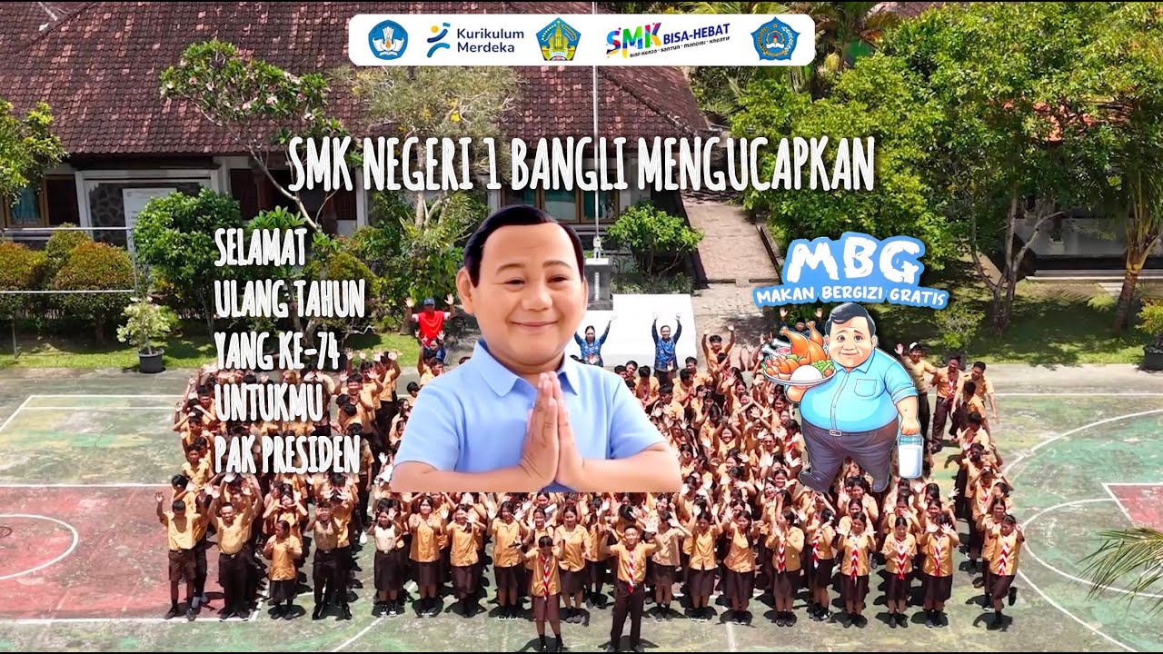 Ucapan Ultah Pak Prabowo ke-74 dan terimakasih Makan Bergizi Gratisnya