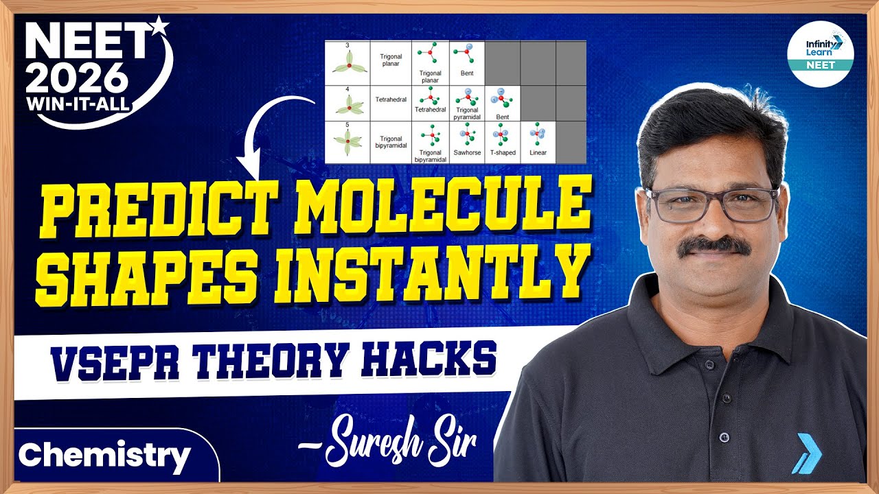 NEET 2026: VSEPR Theory Hacks - Predict Molecule Shapes Instantly | NEET Chemistry | Class 11th ...