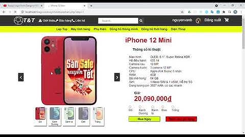Demo website thương mại điện tử Online và tại cửa hàng PHP Mysql 2021 + File word báo cáo