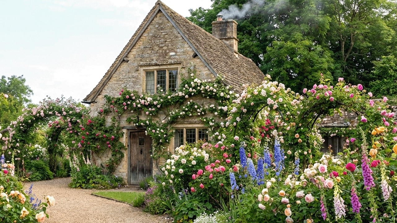 Прекрасная экскурсия по розарию | Расслабляющая прогулка среди цветущих роз