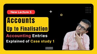 Accounting Entries Explained of Case Study 1: Accounts up to finalisation (lecture 5)