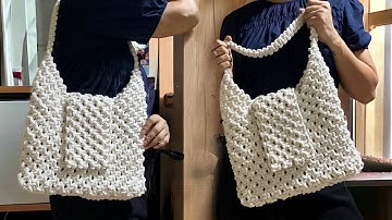 How to make DIY Macrame Shoulder Bag Tutorial | Easy Tutorial