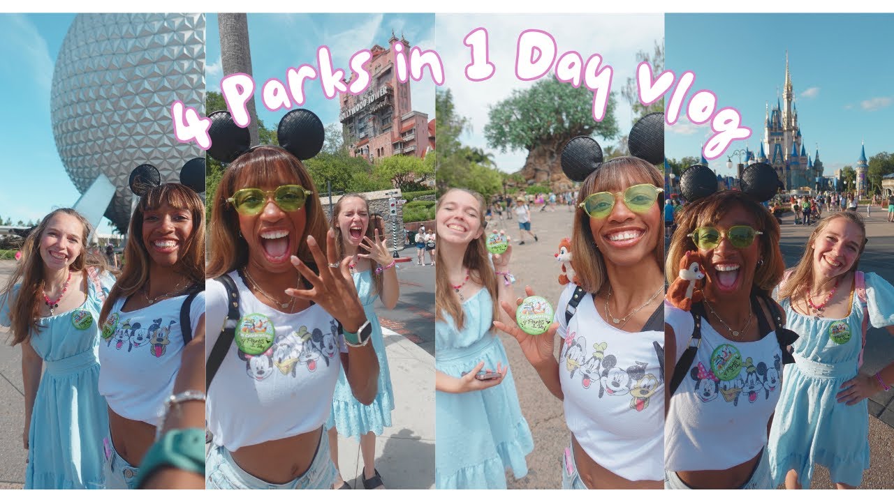 4 Parks in 1 Day Challenge || Disney World Vlog 2025 - YouTube