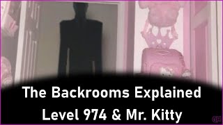 Kitty in Kitty's level/house (level 974) is literally just a picture of  slenderman. I drew red rings so you can clearly see that it's the same  picture. : r/backrooms