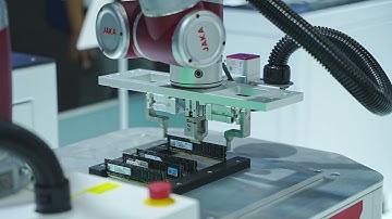 Robotic RAM insertion using AGV, 2D vision and force control