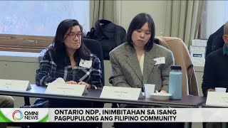 Filipino community nakipagpulong sa Ontario NDP | OMNI News Filipino