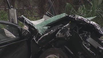 Car goes off ramp near Hart Bridge