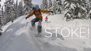 Our best powder day ever together! #5yearsold #FatherDaughter