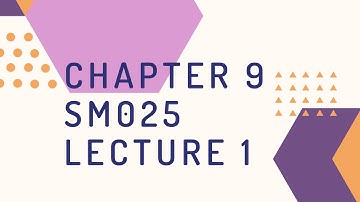 Lecture 1 Chapter 9